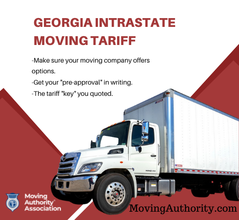 Georgia Intrastate Moving Tariff
