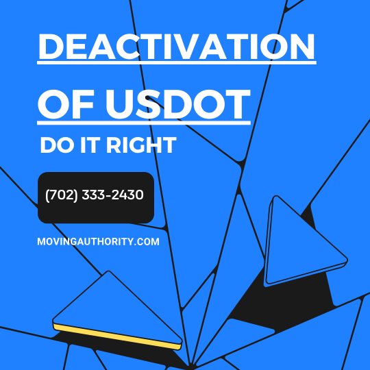 The Form Submission Options for USDOT Deactivation
