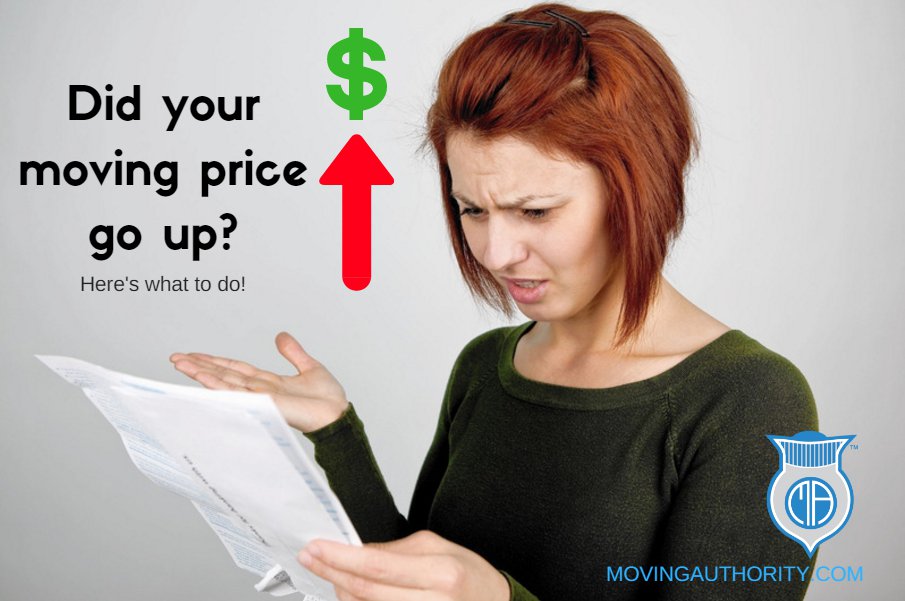 What to do if your moving price goes up